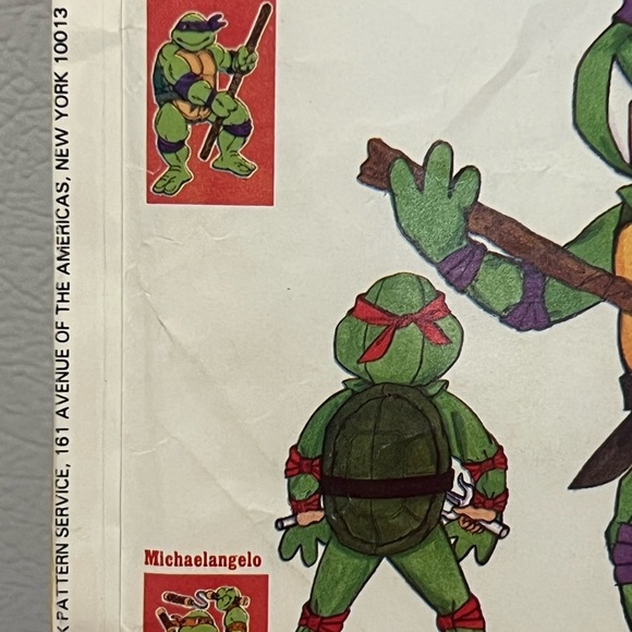 Butterick 5143 Kids Size 4-14 Teenage Mutant Ninja Turtles Playsuit patterns - Picture 6 of 9